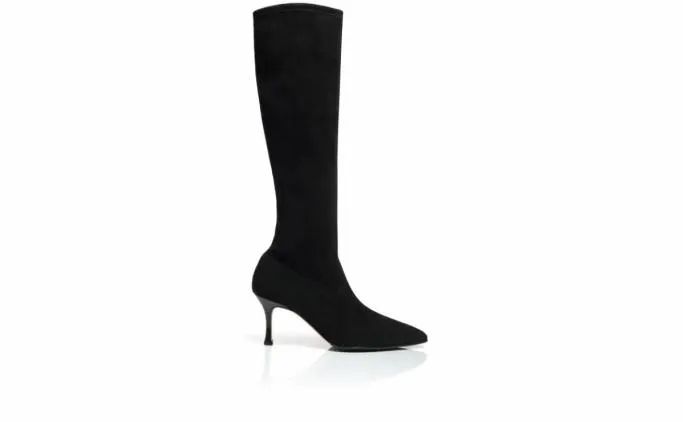 Boots Women Manolo Blahnik PASCALAREBlack Suede Knee High Boots Boots Women Manolo Blahnik PASCALAREBlack Suede Knee High Boots
