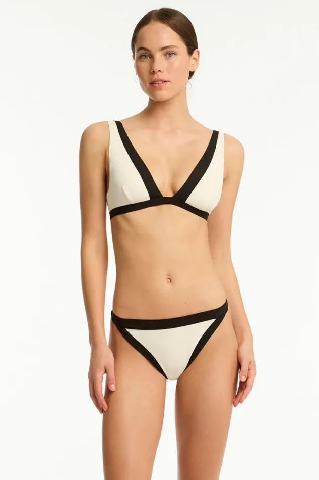 Border Plunge Bralette Border Coconut Women Sea Level Tops