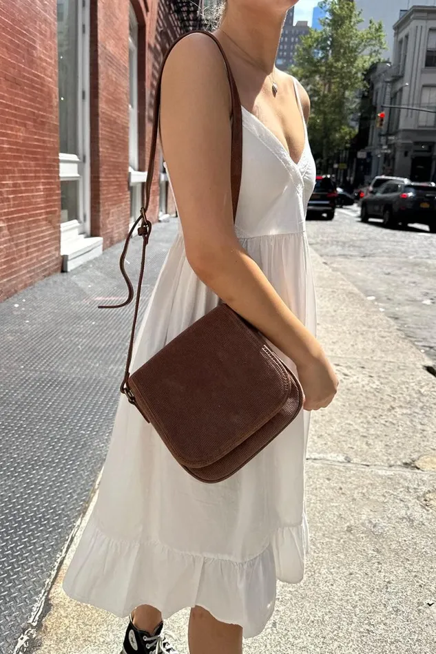 Brandy Melville Bags and Backpacks Corduroy Saddle Bag Brown 8211 Women