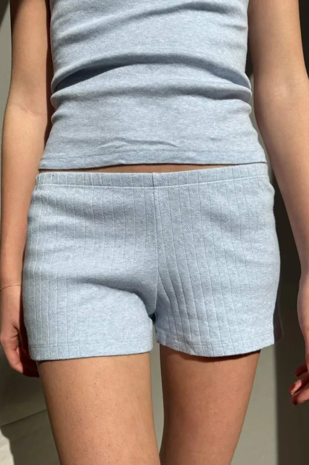 Brandy Melville Bottoms Keira Eyelet Sweatshorts Light Blue 8211 Women