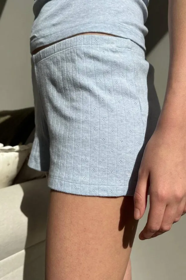 Brandy Melville Bottoms Keira Eyelet Sweatshorts Light Blue 8211 Women