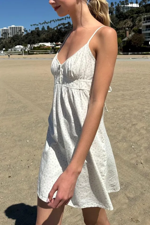 Brandy Melville Florals Arianna Floral Dress Sage Ivory Flowers 8211 Women