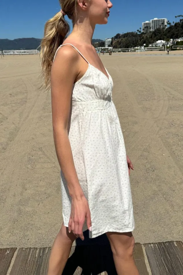 Brandy Melville Florals Arianna Floral Dress Sage Ivory Flowers 8211 Women
