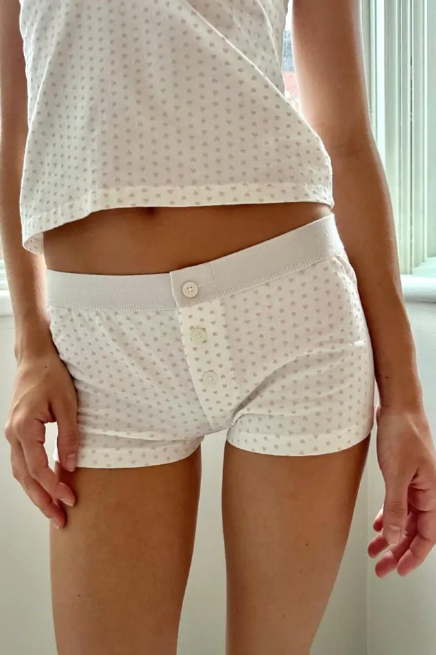 Brandy Melville Intimates Boy Short Heart Underwear 8211 Women