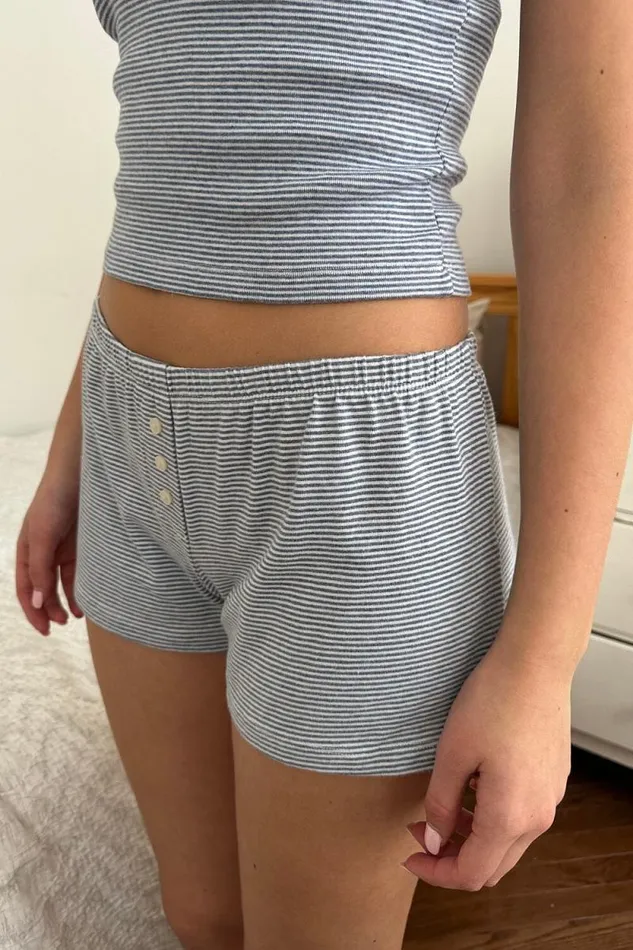 Brandy Melville Intimates Keira Striped Sweatshorts Blue And White Striped 8211 Women