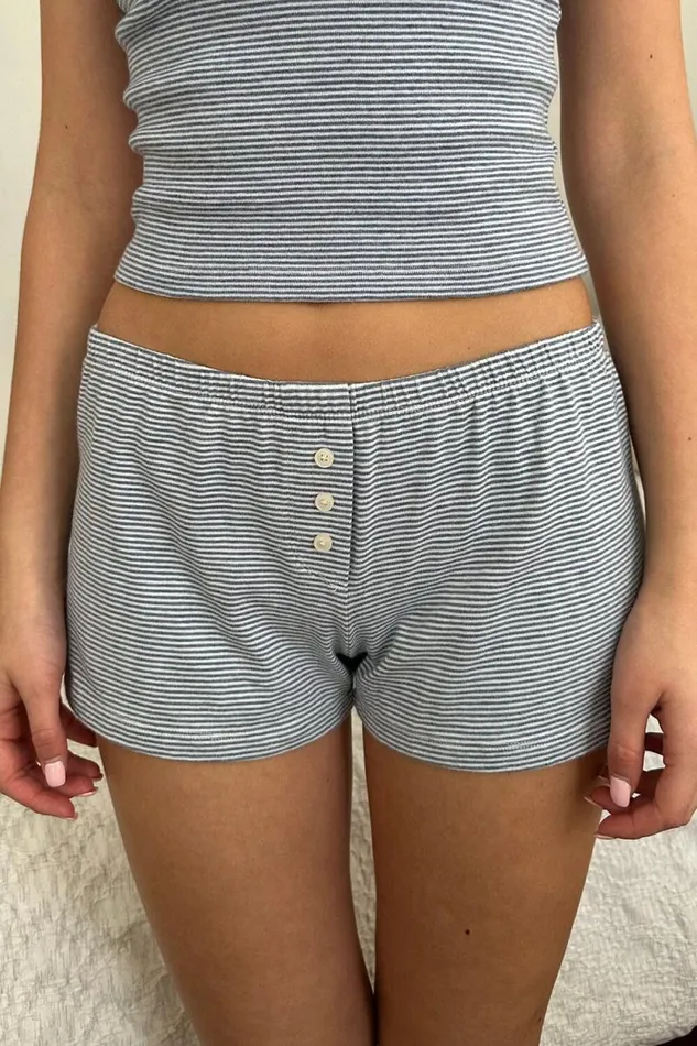 Brandy Melville Intimates Keira Striped Sweatshorts Blue And White Striped 8211 Women