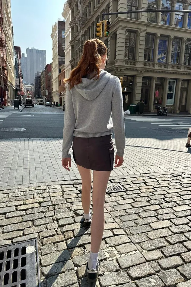 Brandy Melville Sweaters Alana ZipUp Sweater Heather Grey 8211 Women
