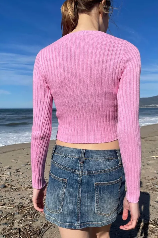 Brandy Melville Sweaters Milena Cotton Sweater Bubblegum Pink 8211 Women