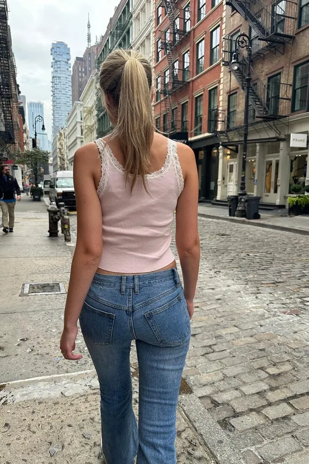 Brandy Melville Tops Beyonca Lace Tank Pastel Pink 8211 Women