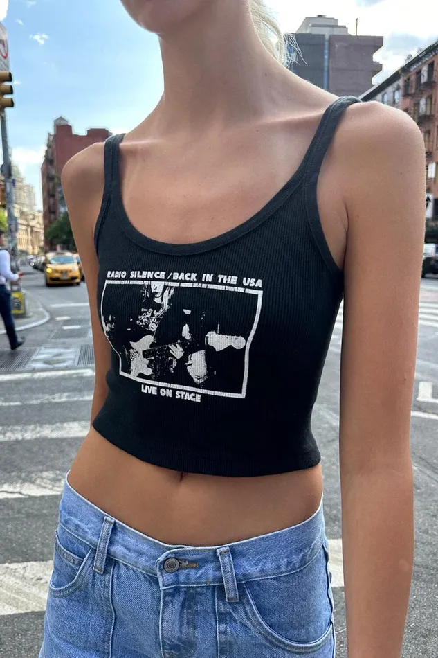 Brandy Melville Tops Beyonca Radio Silence Top Black 8211 Women