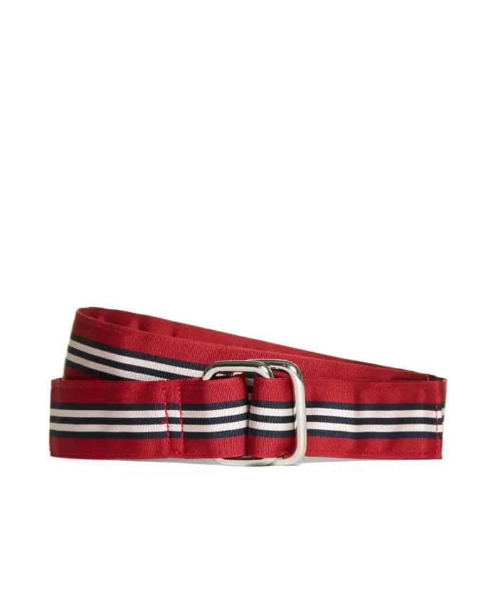 Brooks Brothers Belts BB1 Stripe Ribbon Belt Rednavy 8211 Men