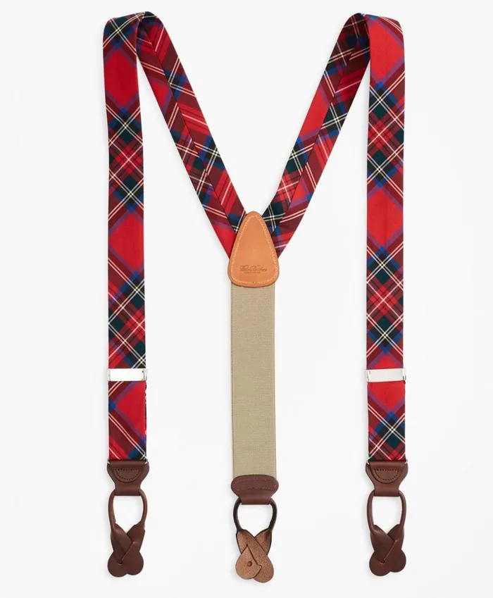 Brooks Brothers Belts Royal Stewart Tartan Suspenders Red 8211 Men