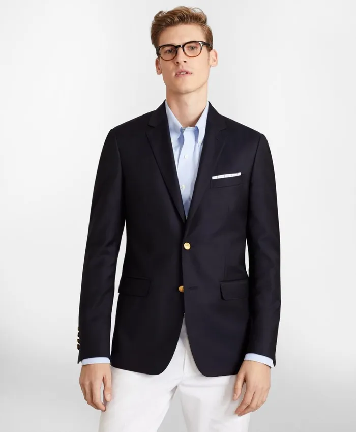 Brooks Brothers Blazers Milano Fit TwoButton Blazer Dark Navy 8211 Men