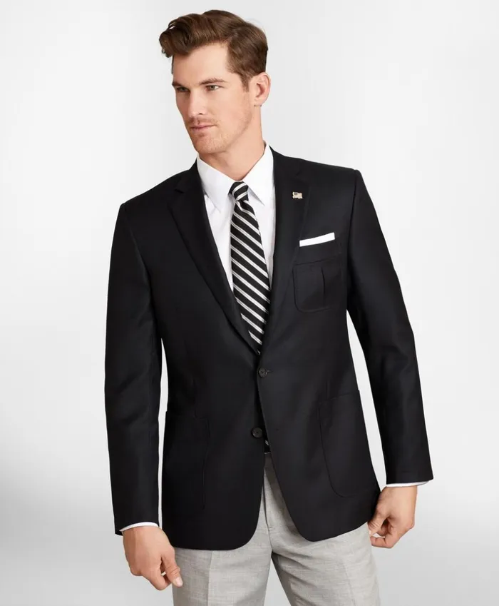 Brooks Brothers Blazers Regent Fit ThreeButton Blazer Black 8211 Men Brooks Brothers Blazers Regent Fit ThreeButton Blazer Black 8211 Men