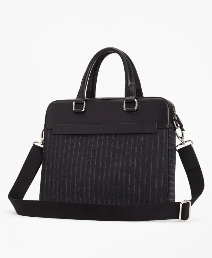 Brooks Brothers Briefcases and Luggage Wool Stripe Briefcase Charcoal 8211 Men Brooks Brothers Briefcases and Luggage Wool Stripe Briefcase Charcoal 8211 Men