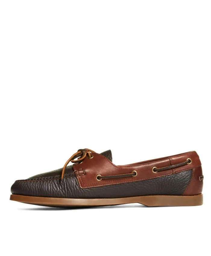 Brooks Brothers Dress and Casual Shoes Contrasting Leather Boat Shoes Dark Brown 8211 Men Brooks Brothers Dress and Casual Shoes Contrasting Leather Boat Shoes Dark Brown 8211 Men