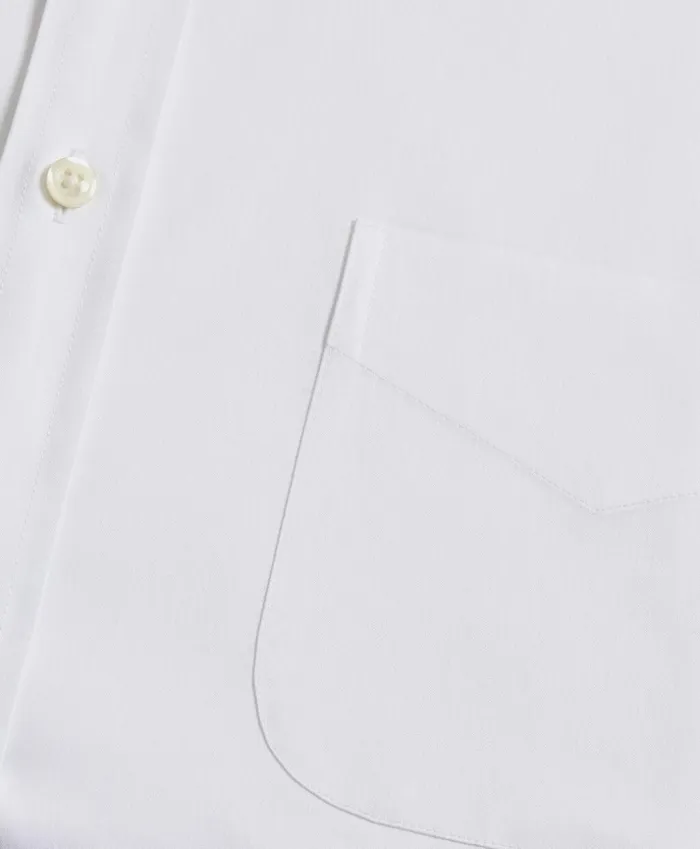 Brooks Brothers Dress Shirts Milano Slim Fit Dress Shirt Performance NonIron With COOLMAX English Spread Collar Broadcloth White 8211 Men
