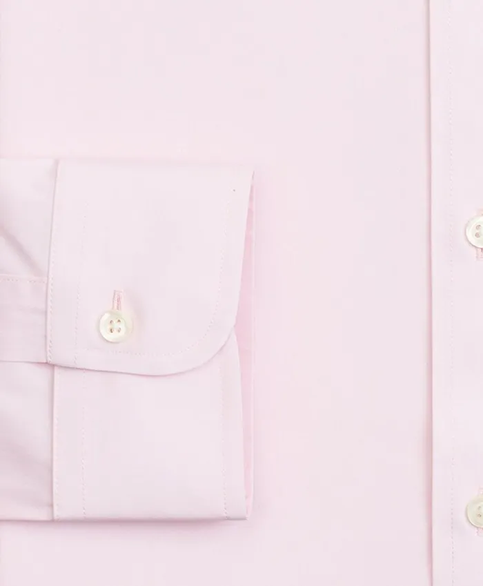 Brooks Brothers Dress Shirts Regent Fitted Dress Shirt Performance NonIron With COOLMAX Ainsley Collar Twill Pink 8211 Men