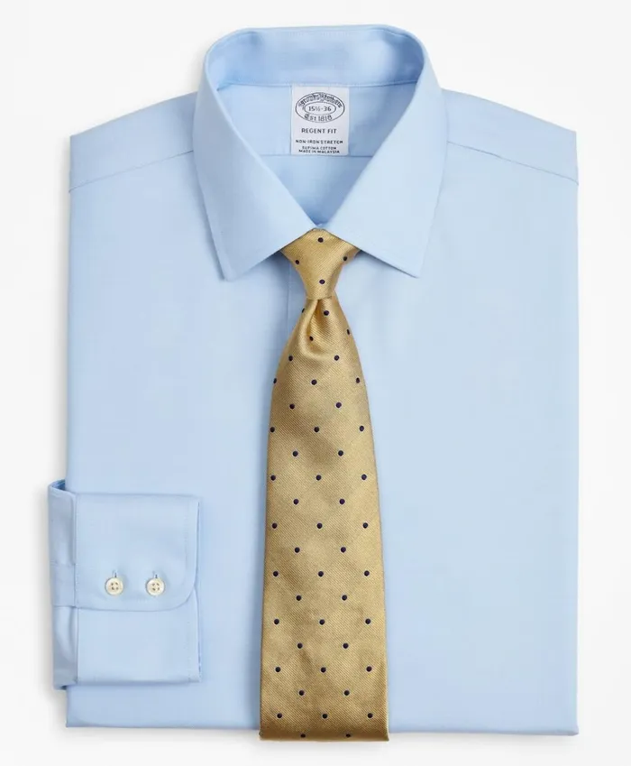 Brooks Brothers Dress Shirts Stretch Regent Fitted Dress Shirt NonIron Twill Ainsley Collar Light Blue 8211 Men Brooks Brothers Dress Shirts Stretch Regent Fitted Dress Shirt NonIron Twill Ainsley Collar Light Blue 8211 Men