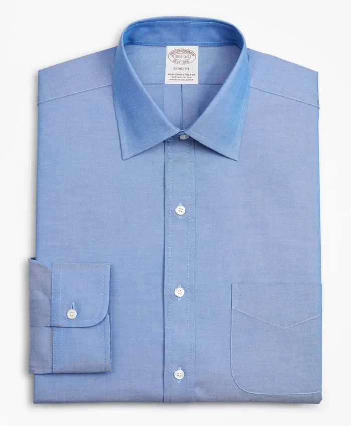 Brooks Brothers Dress Shirts Stretch Soho ExtraSlimFit Dress Shirt NonIron Pinpoint Ainsley Collar Blue 8211 Men Brooks Brothers Dress Shirts Stretch Soho ExtraSlimFit Dress Shirt NonIron Pinpoint Ainsley Collar Blue 8211 Men