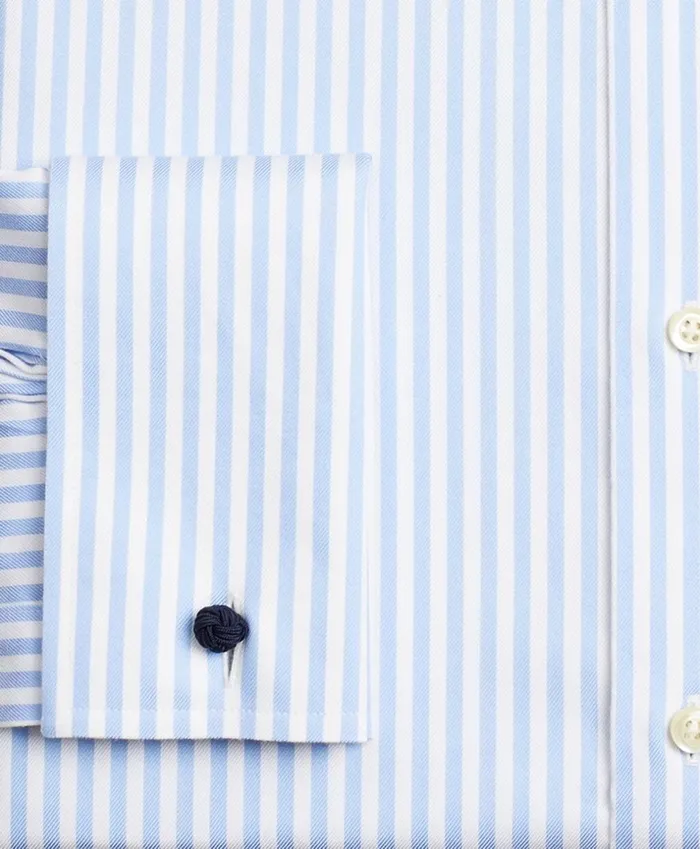Brooks Brothers Dress Shirts Stretch Soho ExtraSlimFit Dress Shirt NonIron Twill Ainsley Collar French Cuff Bold Stripe Light Blue 8211 Men Brooks Brothers Dress Shirts Stretch Soho ExtraSlimFit Dress Shirt NonIron Twill Ainsley Collar French Cuff Bold Stripe Light Blue 8211 Men