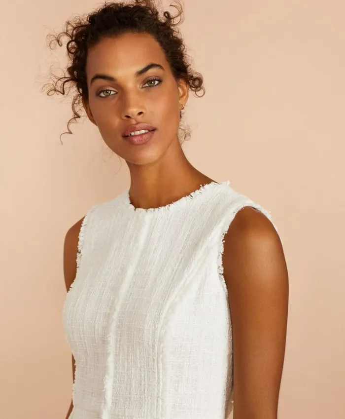 Brooks Brothers Dresses FringeTrimmed Boucle Dress White 8211 Women Brooks Brothers Dresses FringeTrimmed Boucle Dress White 8211 Women