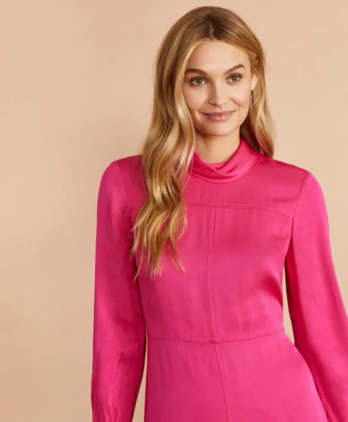 Brooks Brothers Dresses Mockneck Dress Pink 8211 Women
