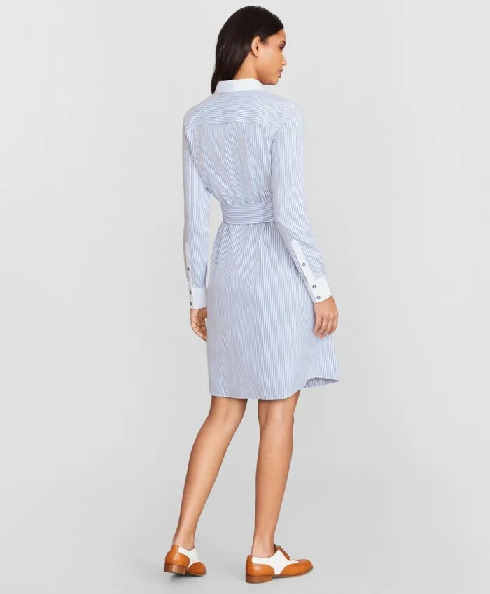 Brooks Brothers Dresses NonIron Striped Cotton Dobby Shirt Dress Bluewhite 8211 Women Brooks Brothers Dresses NonIron Striped Cotton Dobby Shirt Dress Bluewhite 8211 Women
