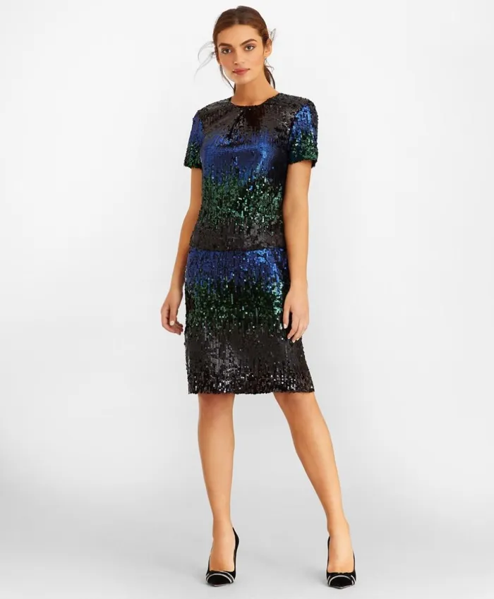 Brooks Brothers Dresses Ombre Sequin Shift Dress Blackmulti 8211 Women Brooks Brothers Dresses Ombre Sequin Shift Dress Blackmulti 8211 Women