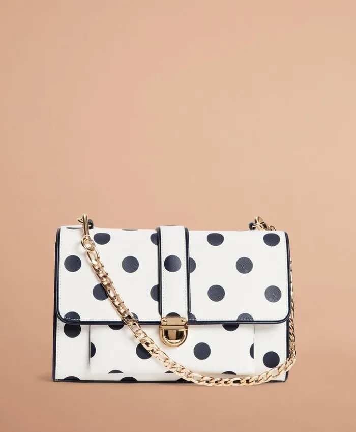 Brooks Brothers Handbags and Wallets PolkaDot Saffiano Leather Shoulder Bag Whiteblue 8211 Women Brooks Brothers Handbags and Wallets PolkaDot Saffiano Leather Shoulder Bag Whiteblue 8211 Women