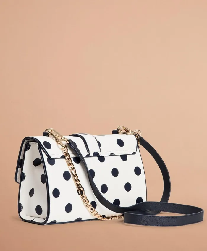 Brooks Brothers Handbags and Wallets PolkaDot Saffiano Leather Shoulder Bag Whiteblue 8211 Women Brooks Brothers Handbags and Wallets PolkaDot Saffiano Leather Shoulder Bag Whiteblue 8211 Women