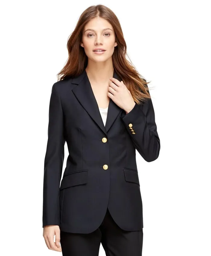 Brooks Brothers Jackets Loro Piana Classic Fit TwoButton Blazer Navy 8211 Women Brooks Brothers Jackets Loro Piana Classic Fit TwoButton Blazer Navy 8211 Women