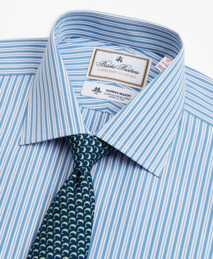 Brooks Brothers Luxury Shirts Luxury Collection Madison ClassicFit Dress Shirt Franklin Spread Collar Pinstripe Light Blue 8211 Men Brooks Brothers Luxury Shirts Luxury Collection Madison ClassicFit Dress Shirt Franklin Spread Collar Pinstripe Light Blue 8211 Men