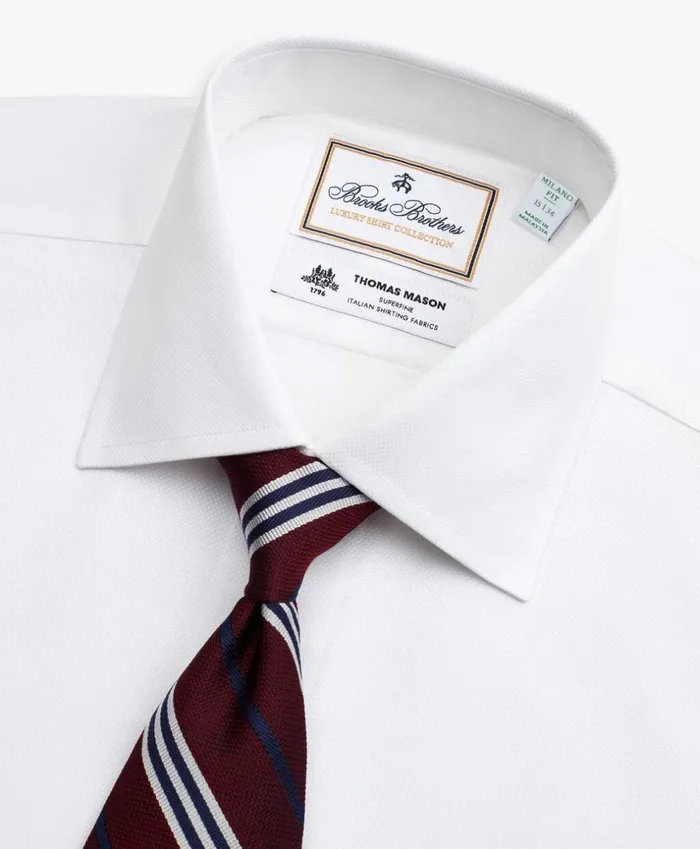 Brooks Brothers Luxury Shirts Luxury Collection Milano SlimFit Dress Shirt Franklin Spread Collar Pique White 8211 Men Brooks Brothers Luxury Shirts Luxury Collection Milano SlimFit Dress Shirt Franklin Spread Collar Pique White 8211 Men