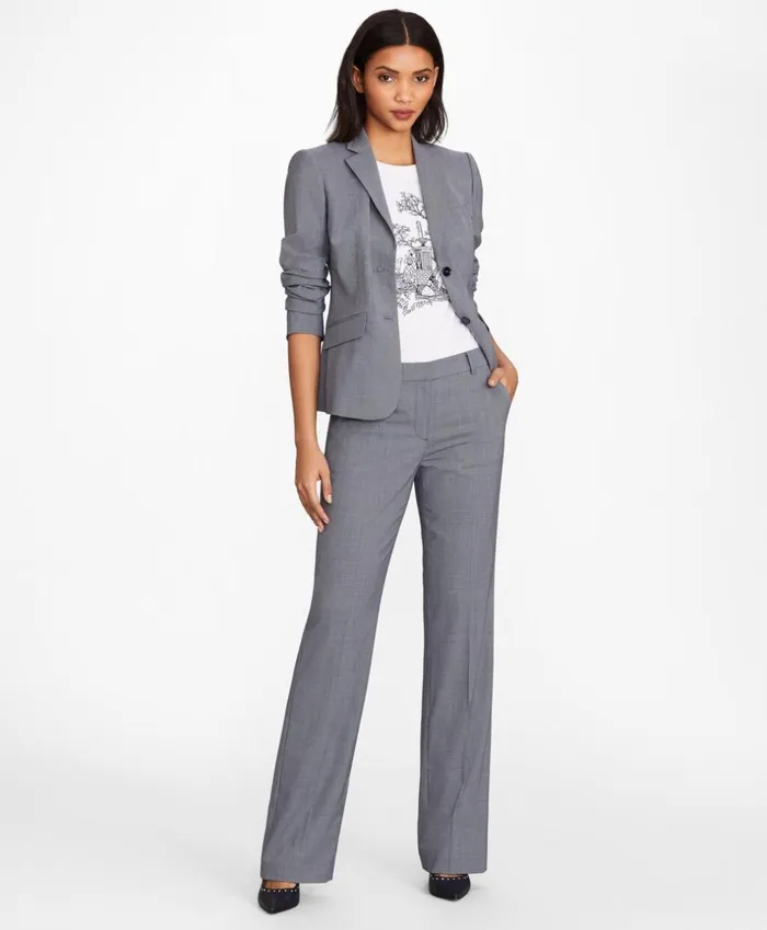 Brooks Brothers Petites Petite Houndstooth BrooksCool Merino Wool Jacket Greymulti 8211 Women Brooks Brothers Petites Petite Houndstooth BrooksCool Merino Wool Jacket Greymulti 8211 Women