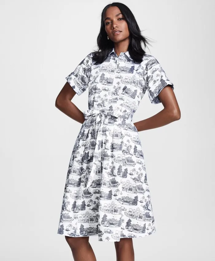 Brooks Brothers Petites Petite Toile Supima Cotton Sateen Shirt Dress Whitenavy 8211 Women Brooks Brothers Petites Petite Toile Supima Cotton Sateen Shirt Dress Whitenavy 8211 Women