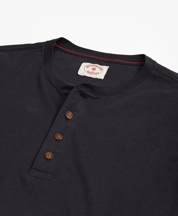 Brooks Brothers Polos and TShirts GarmentDyed Henley Black 8211 Men Brooks Brothers Polos and TShirts GarmentDyed Henley Black 8211 Men
