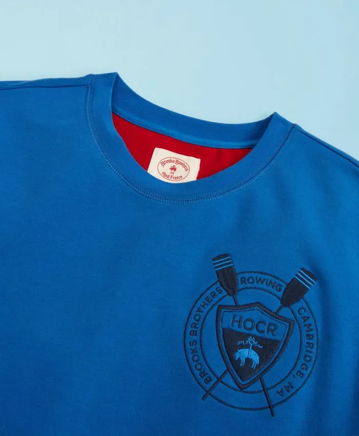 Brooks Brothers Polos and TShirts Head Of The Charles Regatta French Terry Lightweight Sweatshirt Blue 8211 Men