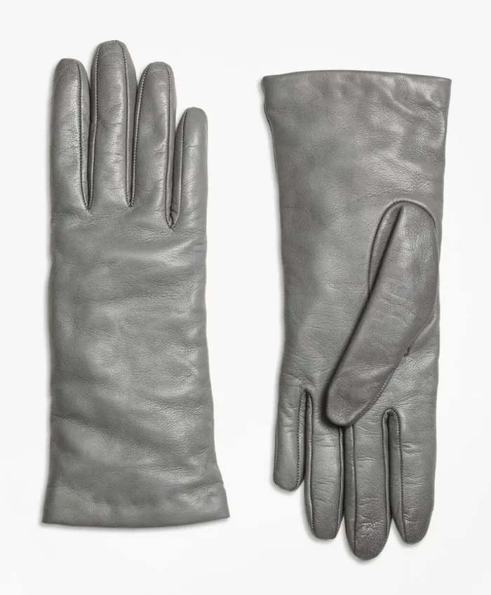 Brooks Brothers Scarves Hats and Gloves Cashmere Lined Leather Gloves Grey 8211 Women Brooks Brothers Scarves Hats and Gloves Cashmere Lined Leather Gloves Grey 8211 Women