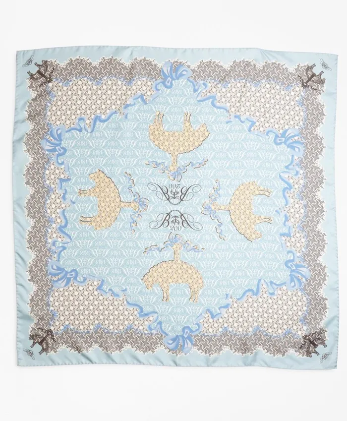 Brooks Brothers Scarves Hats and Gloves Limited Edition 200th Anniversary Silk Square Scarf Blue 8211 Women Brooks Brothers Scarves Hats and Gloves Limited Edition 200th Anniversary Silk Square Scarf Blue 8211 Women