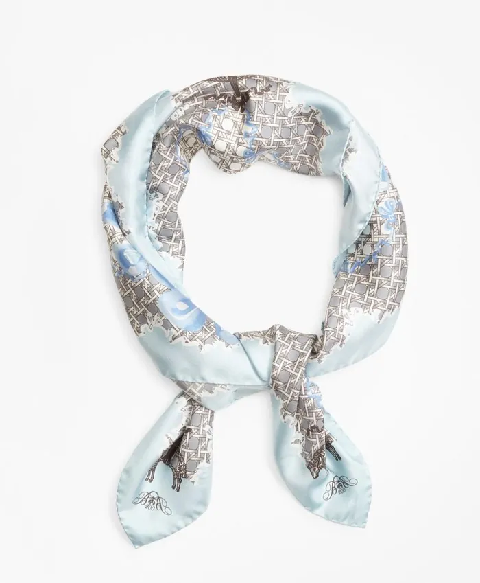 Brooks Brothers Scarves Hats and Gloves Limited Edition 200th Anniversary Silk Square Scarf Blue 8211 Women Brooks Brothers Scarves Hats and Gloves Limited Edition 200th Anniversary Silk Square Scarf Blue 8211 Women