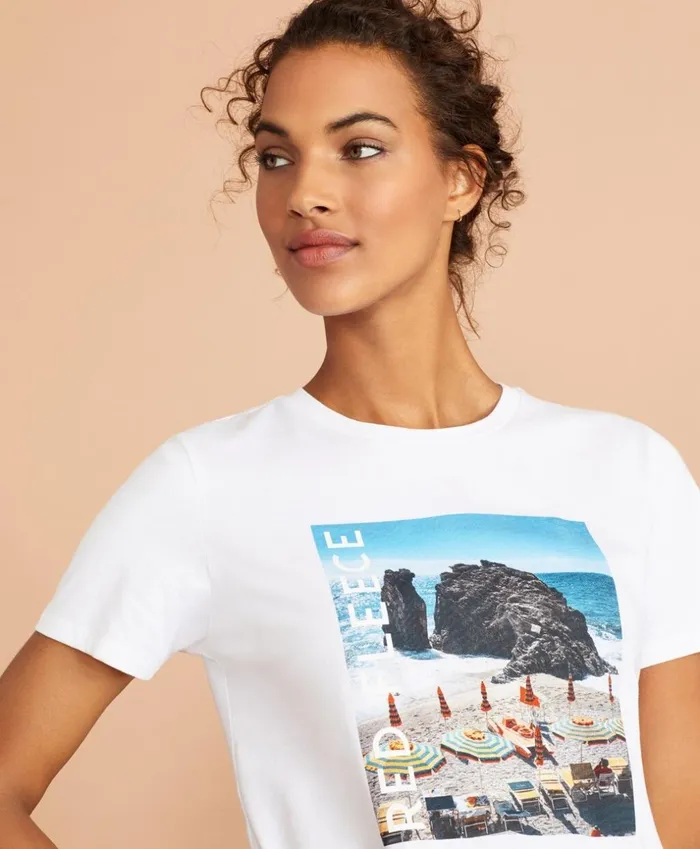 Brooks Brothers Shirts and Tops Beach Graphic TShirt White 8211 Women