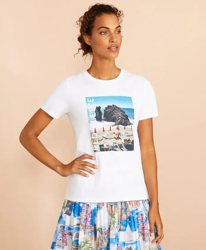 Brooks Brothers Shirts and Tops Beach Graphic TShirt White 8211 Women Brooks Brothers Shirts and Tops Beach Graphic TShirt White 8211 Women
