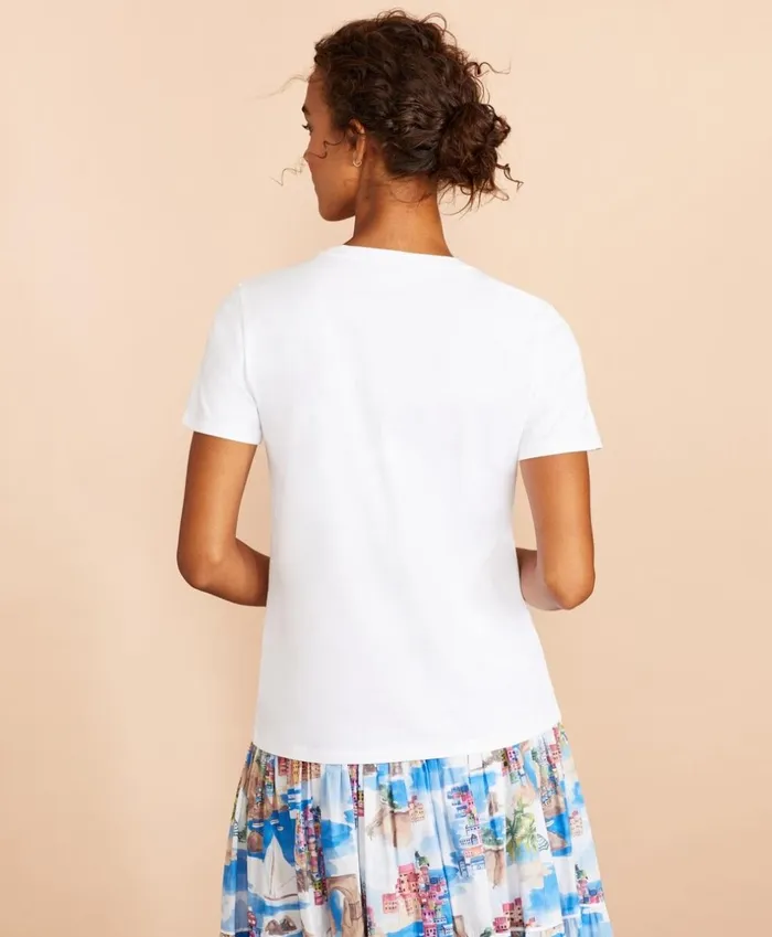 Brooks Brothers Shirts and Tops Beach Graphic TShirt White 8211 Women Brooks Brothers Shirts and Tops Beach Graphic TShirt White 8211 Women