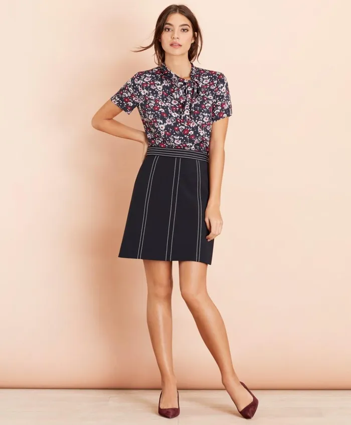 Brooks Brothers Shirts and Tops FloralPrint Crepe TieNeck Blouse Navymulti 8211 Women Brooks Brothers Shirts and Tops FloralPrint Crepe TieNeck Blouse Navymulti 8211 Women