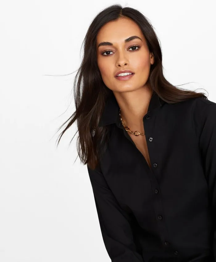 Brooks Brothers Shirts and Tops NonIron Fitted Dress Shirt Black 8211 Women Brooks Brothers Shirts and Tops NonIron Fitted Dress Shirt Black 8211 Women