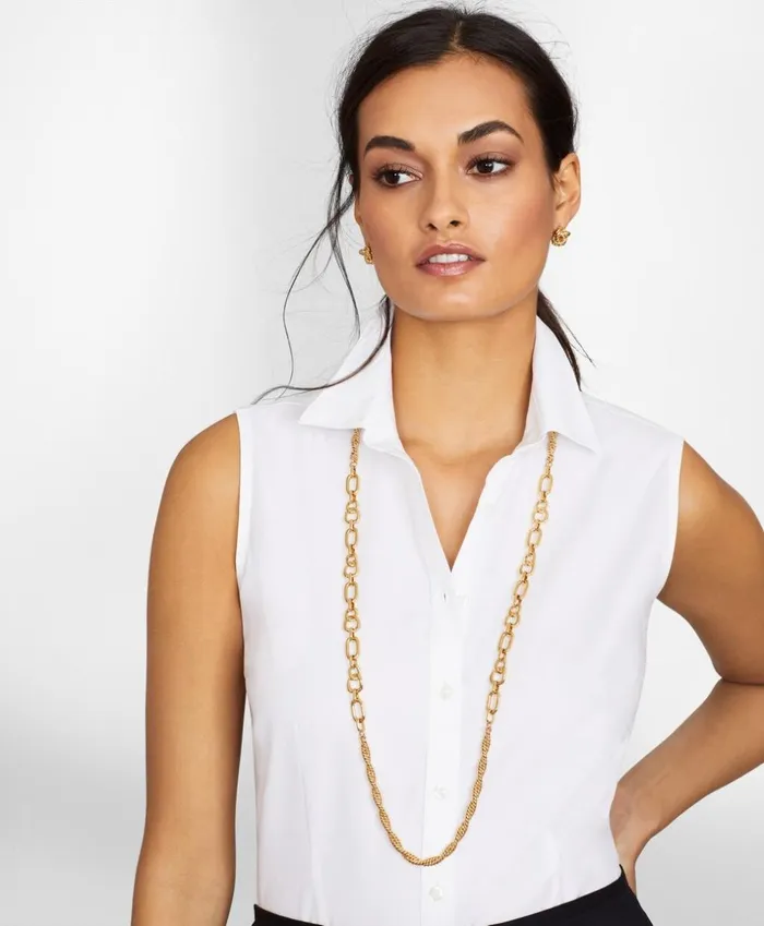 Brooks Brothers Shirts and Tops NonIron Stretch Supima Cotton Fitted Sleeveless Dress Shirt White 8211 Women Brooks Brothers Shirts and Tops NonIron Stretch Supima Cotton Fitted Sleeveless Dress Shirt White 8211 Women