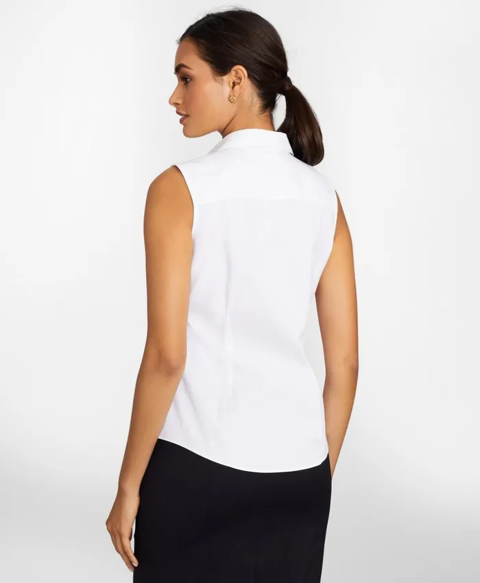Brooks Brothers Shirts and Tops NonIron Stretch Supima Cotton Fitted Sleeveless Dress Shirt White 8211 Women Brooks Brothers Shirts and Tops NonIron Stretch Supima Cotton Fitted Sleeveless Dress Shirt White 8211 Women