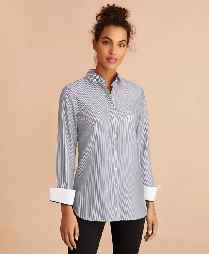 Brooks Brothers Shirts and Tops NonIron Striped Cotton Broadcloth Tunic Blue 8211 Women Brooks Brothers Shirts and Tops NonIron Striped Cotton Broadcloth Tunic Blue 8211 Women