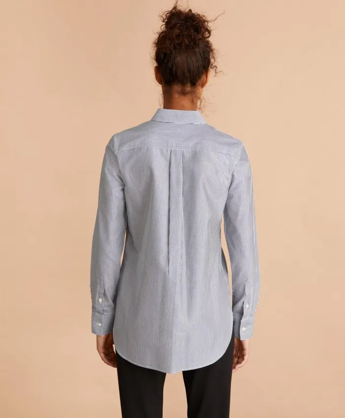 Brooks Brothers Shirts and Tops NonIron Striped Cotton Broadcloth Tunic Blue 8211 Women Brooks Brothers Shirts and Tops NonIron Striped Cotton Broadcloth Tunic Blue 8211 Women